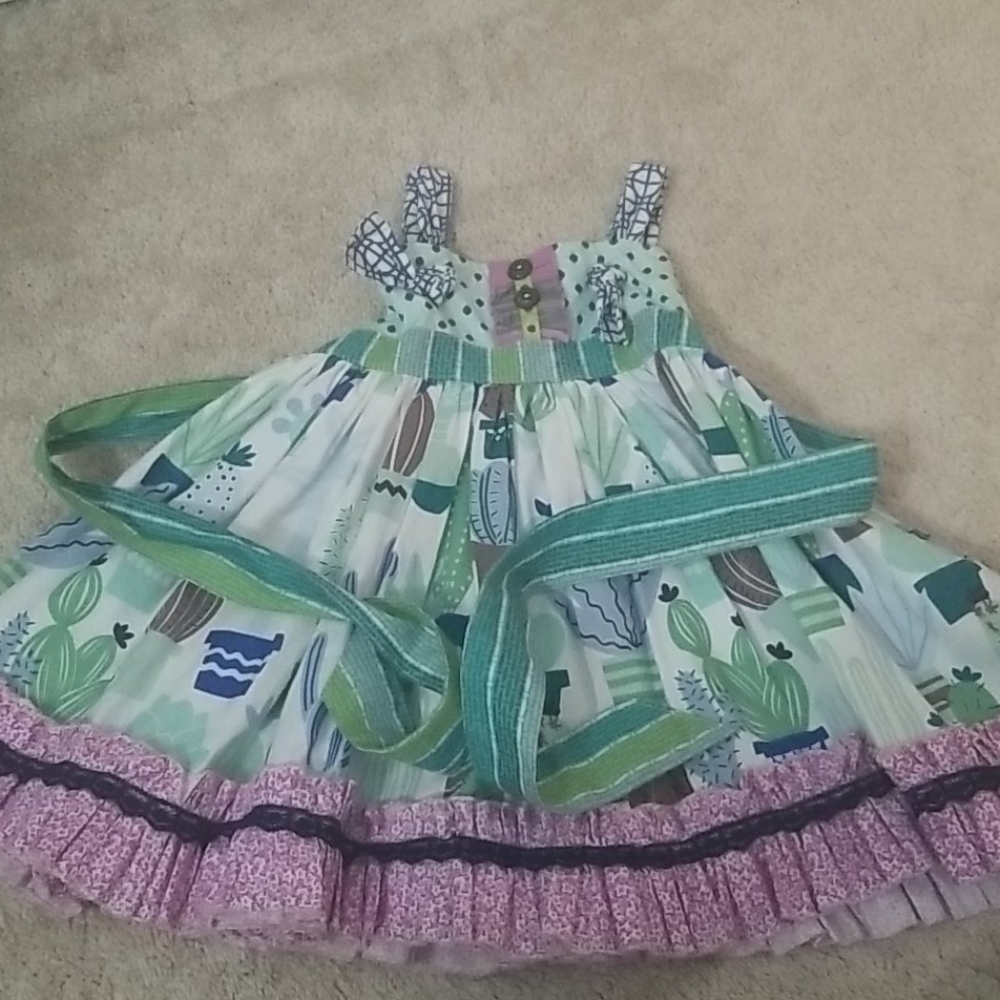 Matilda Jane Platinum Cactus Knot Dress 2t
